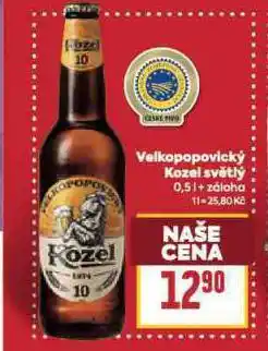 Billa Pivo velkopopovický kozel 10 nabídka