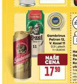 Billa Pivo gambrinus patron 12 nabídka