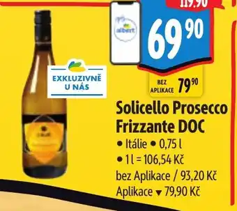 Albert Solicello Prosecco Frizzante DOC nabídka