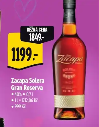 Albert Zacapa Solera Gran Reserva nabídka