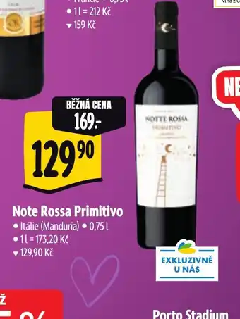 Albert Note Rossa Primitivo nabídka