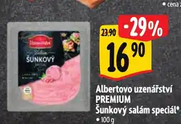 Albert Albertovo uzenářství PREMIUM Šunkový salám speciál* nabídka