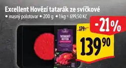 Albert Excellent Hovězí tatarák ze svíčkové nabídka