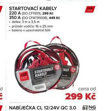 Auto Kelly Startovací kabely 220 a nabídka