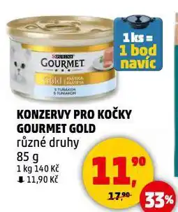 Penny Market Gourmet gold konzervy pro kočky nabídka