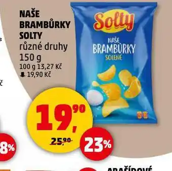 Penny Market Naše brambůrky solty nabídka