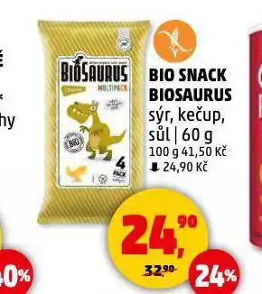 Penny Market Bio snack biosaurus nabídka