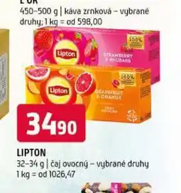 Terno Lipton čaj nabídka