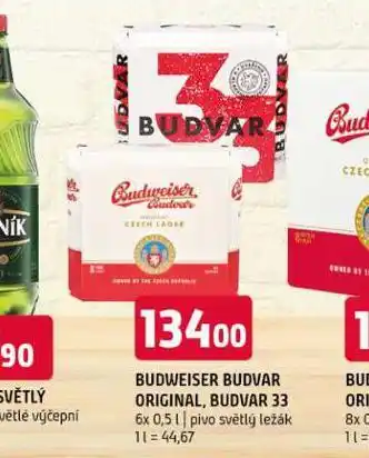 Terno Pivo budweiser budvar nabídka