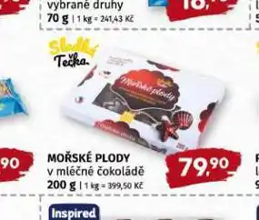 Terno Mořské plody dezert nabídka