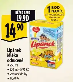 Albert Lipánek Mléko ochucené nabídka