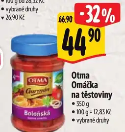 Albert Otma Omáčka na těstoviny nabídka