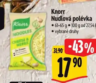 Albert Knorr Nudlová polévka nabídka