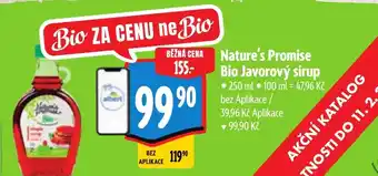 Albert Nature's Promise Bio Javorový sirup ⚫250 ml • 100 ml = 47,96 Kč bez Aplikace / nabídka