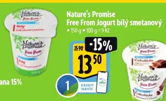 Albert Nature's Promise Free From Jogurt bílý smetanový nabídka