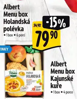 Albert Albert Menu box Holandská polévka nabídka