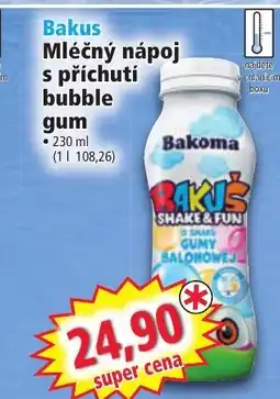 Norma Bakus Mléčný nápoj s příchutí bubble gum super cena nabídka