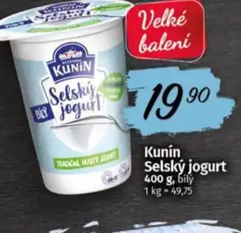 Coop Kunín Selský jogurt nabídka