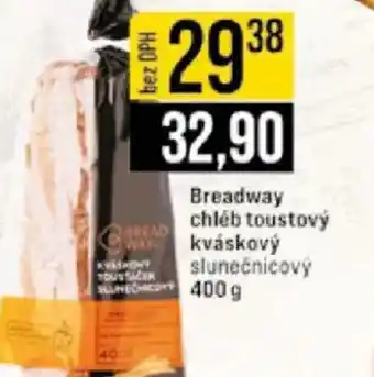 Jip Breadway chléb toustový kváskový slunečnicový nabídka