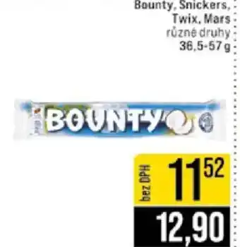 Jip Bounty, Snickers, Twix, Mars nabídka