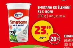 Penny Market SMETANA KE ŠLEHÁNÍ 31% BONI, 200 g nabídka