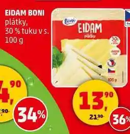 Penny Market EIDAM BONI plátky, 30% tuku vs., 100 g nabídka