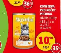 Penny Market KONZERVA PRO KOČKY MICINKA různé druhy, 415 g nabídka