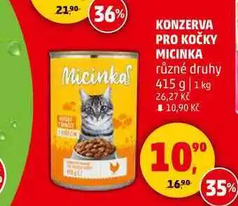 Penny Market KONZERVA PRO KOČKY MICINKA různé druhy, 415 g nabídka