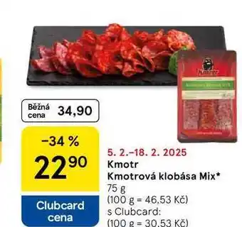 Tesco Kmotr Kmotrová klobása Mix, 75 g nabídka