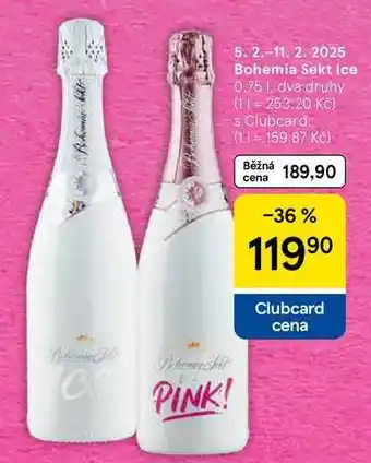 Tesco Bohemia Sekt Ice, 0.75 l. dva druhy nabídka