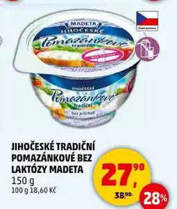 Penny Market JIHOČESKÉ TRADIČNÍ POMAZÁNKOVÉ BEZ LAKTÓZY MADETA, 150 g nabídka