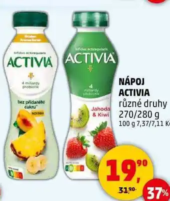 Penny Market NÁPOJ ACTIVIA různé druhy & Kiwi, 270/280 g nabídka