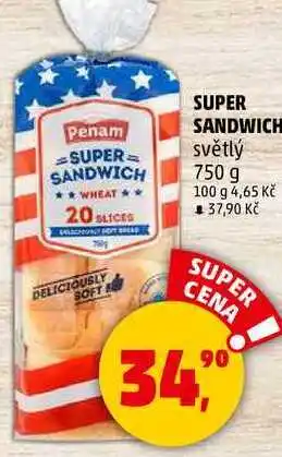 Penny Market SUPER SANDWICH světlý, 750 g nabídka