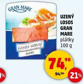 Penny Market UZENÝ LOSOS GRAN MARE plátky, 100 g nabídka