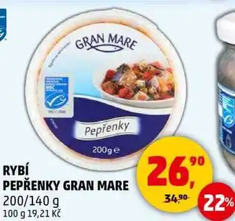 Penny Market PEPŘENKY GRAN MARE, 200/140 g nabídka