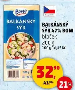 Penny Market BALKÁNSKÝ SÝR 47% BONI bloček, 200 g nabídka