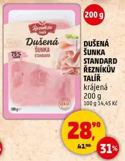 Penny Market DUŠENÁ ŠUNKA STANDARD ŘEZNÍKŮV TALÍŘ krájená, 200 g nabídka