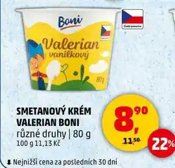 Penny Market SMETANOVÝ KRÉM VALERIAN BONI různé druhy, 80 g nabídka