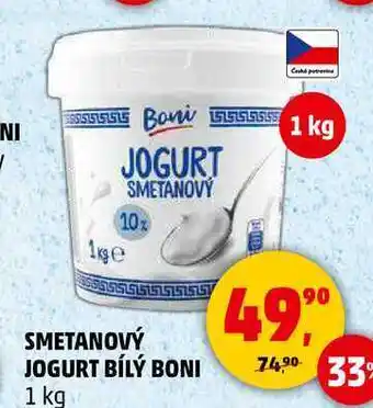 Penny Market SMETANOVÝ JOGURT BÍLÝ BONI, 1 kg nabídka