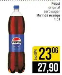 Jip Pepsi original zero sugar Mirinda orange nabídka