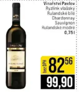 Jip Vinařství Pavlov Ryzlink vlašský Rulandské bílé Chardonnay Sauvignon Rulandské modré nabídka