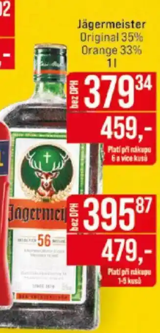 Jip Jägermeister Original 35% Orange 33% nabídka