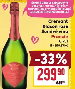 Billa Cremant Blason rose Šumivé víno Francie nabídka