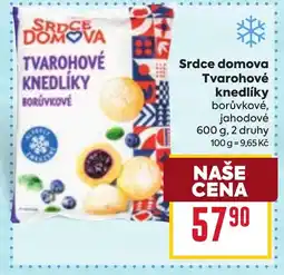 Billa Srdce domova Tvarohové knedlíky nabídka