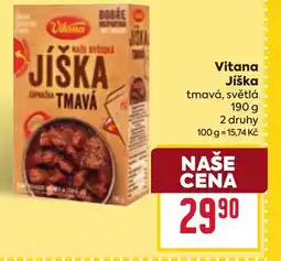 Billa Vitana Jíška tmavá, světlá nabídka