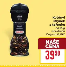 Billa Kotányi Mlýnek s kořením nabídka