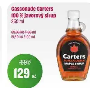 BonVeno Cassonade Carters 100 % javorový sirup 250 ml nabídka