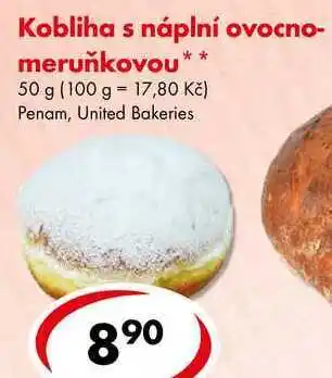 CBA Kobliha s náplní ovocno- meruňkovou, 50 g nabídka