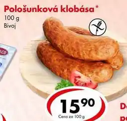 CBA Pološunková klobása, 100 g nabídka