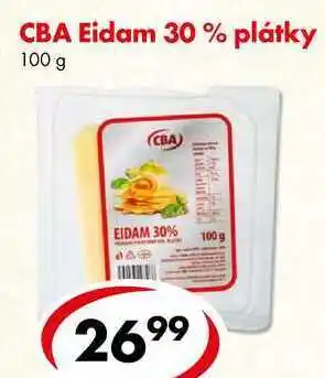 CBA CBA Eidam 30% plátky, 100 g nabídka